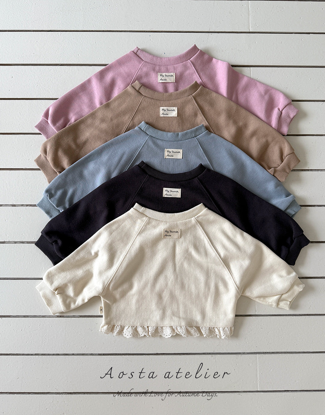 AOSTA KIDS LACE TRIM CROP TOP*PREORDER