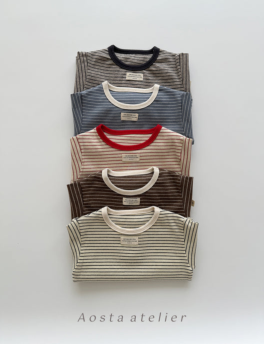 AOSTA KIDS STANDARD STRIPE TEE SHIRT*PREORDER