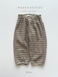 AOSTA KIDS STRIPE CASUAL PANTS*PREORDER