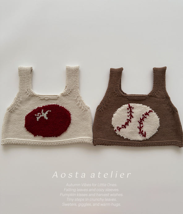 AOSTA KIDS KNIT PATTERN VEST*PREORDER