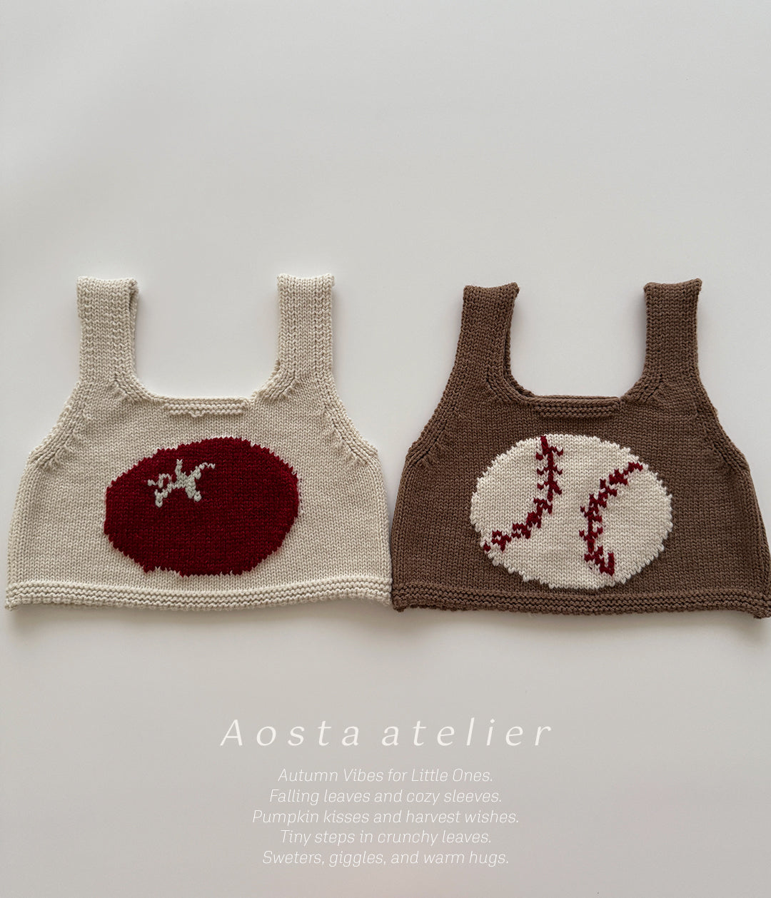 AOSTA KIDS KNIT PATTERN VEST*PREORDER