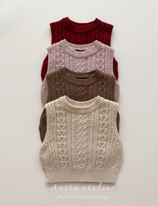 AOSTA KIDS KNIT VEST*PREORDER