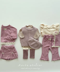 AOSTA KIDS LACE TRIM CROP TOP*PREORDER