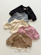 Load image into Gallery viewer, AOSTA KIDS LACE TRIM CROP TOP*PREORDER