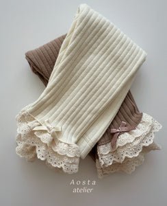 AOSTA KIDS LACE FRILL LEGGINGS*PREORDER
