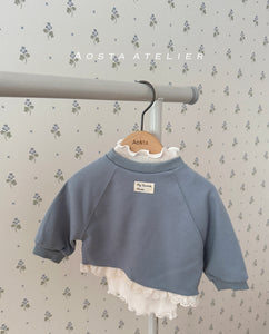 AOSTA KIDS LACE TRIM CROP TOP*PREORDER