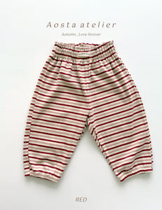 AOSTA KIDS STRIPE CASUAL PANTS*PREORDER