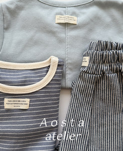 AOSTA KIDS STANDARD STRIPE TEE SHIRT*PREORDER