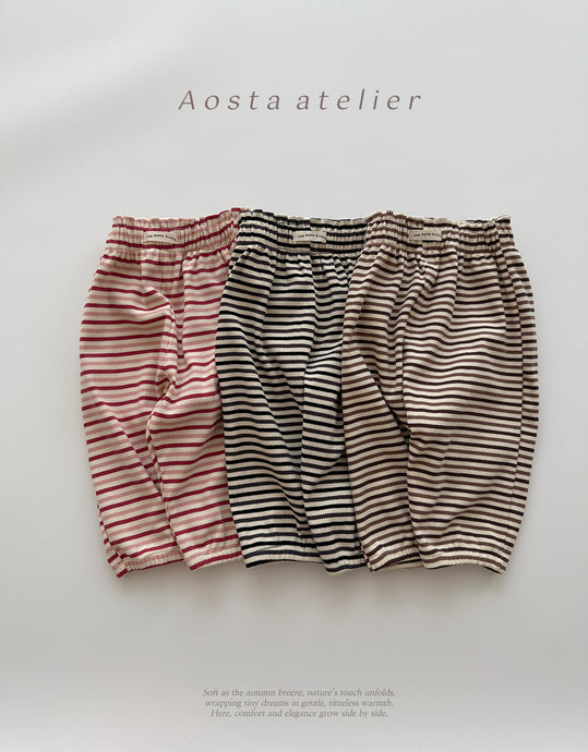 AOSTA KIDS STRIPE CASUAL PANTS*PREORDER