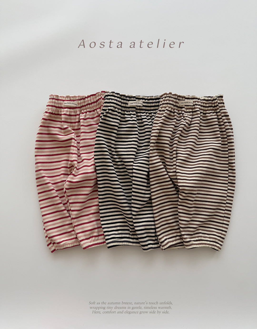AOSTA KIDS STRIPE CASUAL PANTS*PREORDER