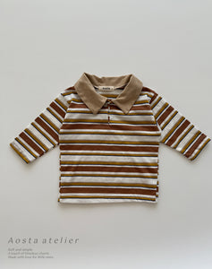 AOSTA KIDS STRIPE POLO SHIRT*PREORDER