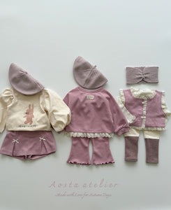 AOSTA KIDS LACE TRIM CROP TOP*PREORDER