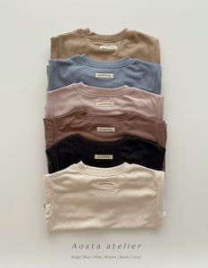 AOSTA KIDS COTTON ROUND SHIRT*PREORDER