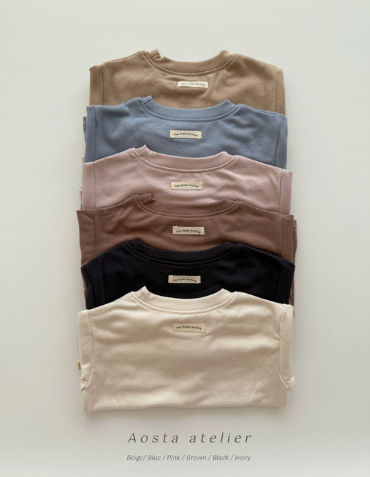 AOSTA KIDS COTTON ROUND SHIRT*PREORDER