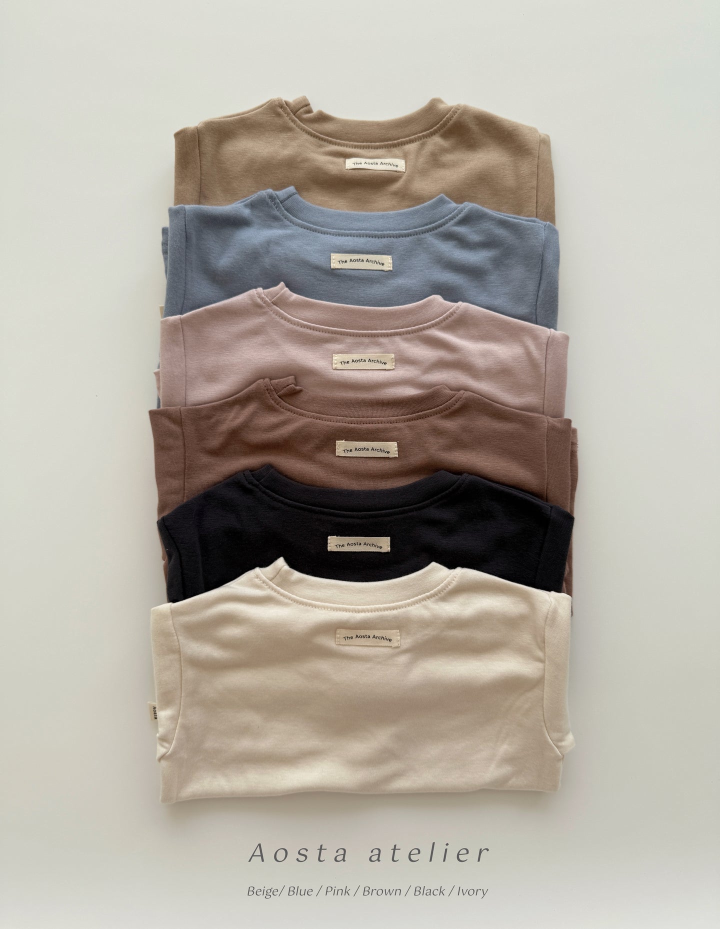 AOSTA KIDS COTTON ROUND SHIRT*PREORDER