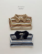 Load image into Gallery viewer, AOSTA KIDS STRIPE POLO SHIRT*PREORDER