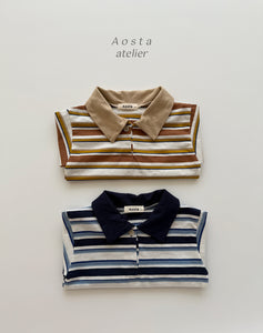 AOSTA KIDS STRIPE POLO SHIRT*PREORDER