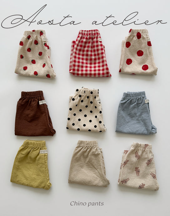 AOSTA KIDS CHINO PATTERN PANTS*PREORDER