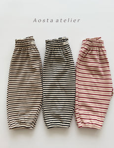 AOSTA KIDS STRIPE CASUAL PANTS*PREORDER