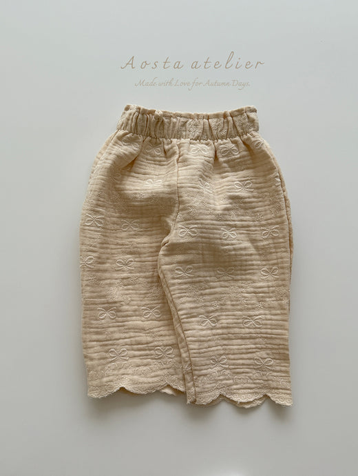 AOSTA KIDS BOWS CASUAL PANTS*PREORDER