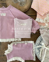 Load image into Gallery viewer, AOSTA KIDS LACE TRIM CROP TOP*PREORDER