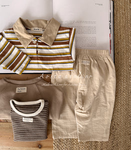 AOSTA KIDS STRIPE POLO SHIRT*PREORDER
