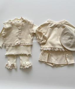 AOSTA KIDS LACE FRILL LEGGINGS*PREORDER