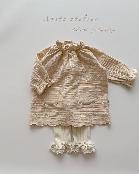 AOSTA KIDS BOWS DRESS*PREORDER