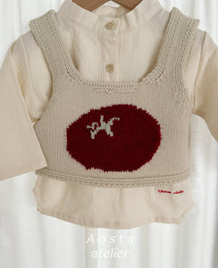 AOSTA KIDS KNIT PATTERN VEST*PREORDER