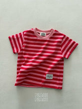 Load image into Gallery viewer, PEACH PEACH ADULTS AND KIDS STRIPE TEE SHIRT*PREORDER