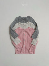 Load image into Gallery viewer, DIGREEN MOM WIGGLY RIBBED CARDIGAN*PREORDER
