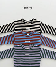 Load image into Gallery viewer, BONITO BEBE TWO TONE STRIPE RIBBED TEE*PREORDER