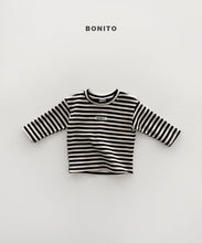 Load image into Gallery viewer, BONITO BEBE TWO TONE STRIPE RIBBED TEE*PREORDER