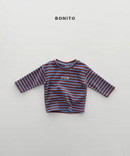 Load image into Gallery viewer, BONITO BEBE TWO TONE STRIPE RIBBED TEE*PREORDER