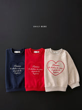 Load image into Gallery viewer, DAILYBEBE KIDS HEART EMBROIDERY SWEATSHIRT **PREORDER