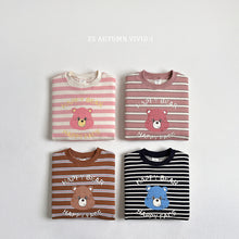 Load image into Gallery viewer, VIVID KIDS MULTI STRIPE BEAR SWEATER*PREORDER