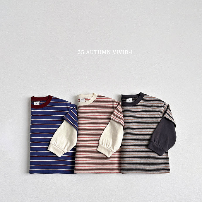 VIVID KIDS LAYER STRIPE TEE*PREORDER