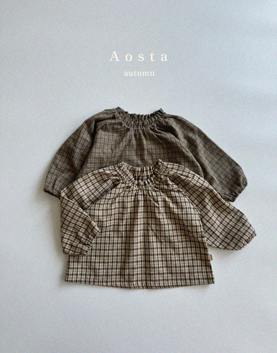 AOSTA KIDS Le Check Blouse *Preorder