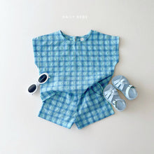 Load image into Gallery viewer, DAILYBEBE KIDS CHECK TOP BOTTOM SET**PREORDER