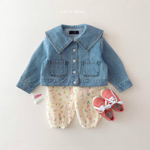 Load image into Gallery viewer, DAILYBEBE KIDS DENIM COLLAR JACKET**PREORDER