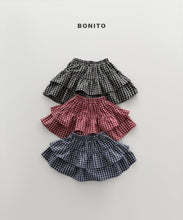 Load image into Gallery viewer, BONITO KIDS CHECK TIERED SKIRT*PREORDER