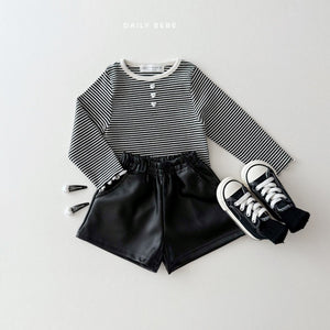 DAILYBEBE KIDS STRIPE CHERRY SHIRT**PREORDER