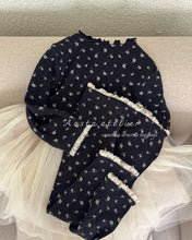 Load image into Gallery viewer, AOSTA FALL FLORAL BLACK FRILL DRESS**PREORDER