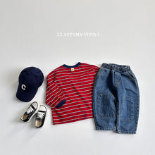 Load image into Gallery viewer, VIVID KIDS COLOR BLOCK STRIPE TEE*PREORDER