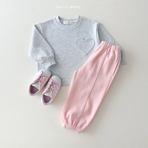 DAILYBEBE KIDS HEART POCKET TEE SHIRT**PREORDER