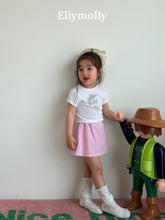 將圖片載入圖庫檢視器中，ELLY KIDS 夏季粉紅格子迷你裙** 預購