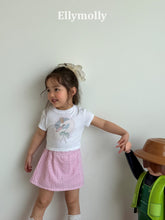 將圖片載入圖庫檢視器中，ELLY KIDS 夏季粉紅格子迷你裙** 預購