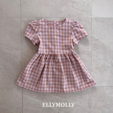 將圖片載入圖庫檢視器中，ELLY 兒童夏季格子洋裝** 預購