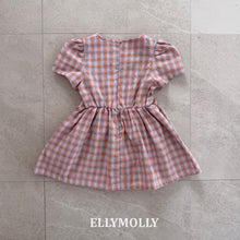 將圖片載入圖庫檢視器中，ELLY 兒童夏季格子洋裝** 預購