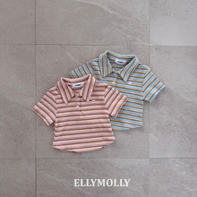 將圖片載入圖庫檢視器中，ELLY 兒童夏季條紋 Polo 衫** 預購